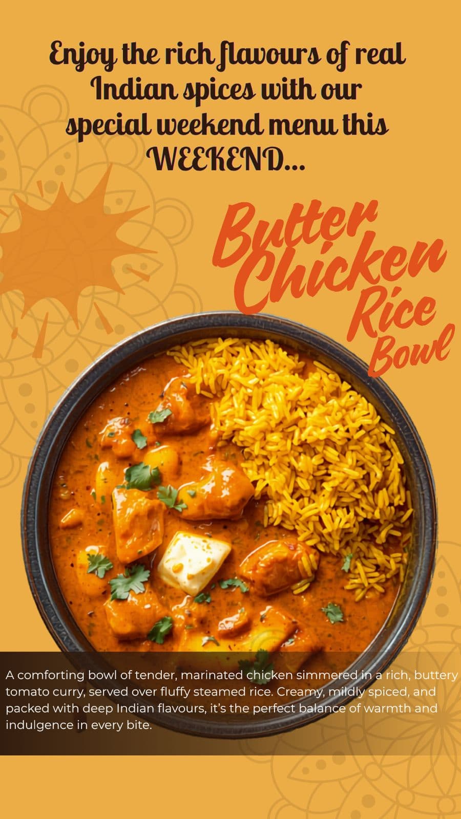 Weekend special food selection at Mizo Luxe